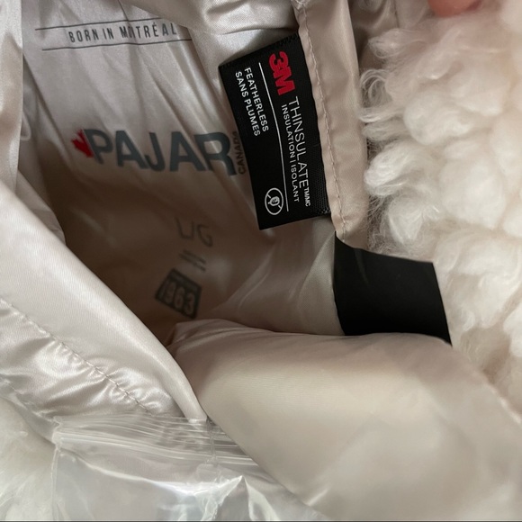 Pajar Canada Snow Winter Reversible Puffer Coat Sherpa Size L - Picture 12 of 14